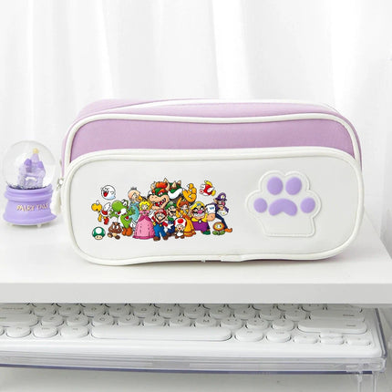 Super Mario Dog Claw Large Capacity Pencil Case Anime Cartoon Fashion Stationery Storage Bags Boys Girls Cute Pen Box Gifts