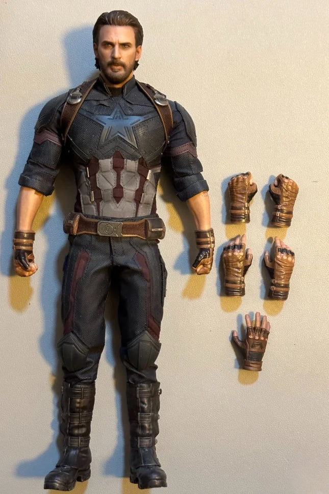 Genuine Hot Toys Steve Rogers Action Figure 1/6 Avengers Captain America Anime Figure HT MMS480 Statue Deluxe Edition Model Toys