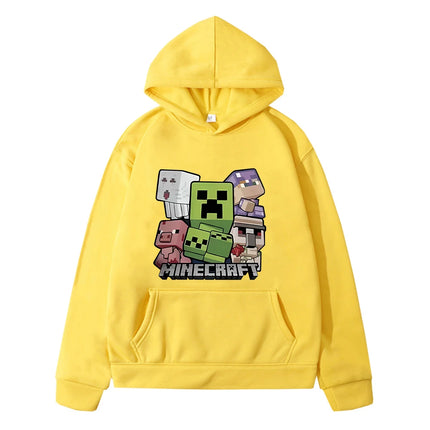 Minecraft print anime hoodie Fleece sweatshirt boy pullover Cartoon Autumn jacket Kawaii hoodies y2k sudadera kids clothes girls