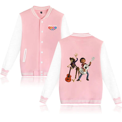 Coco Baseball Jacket Men Women Hip Hop Harajuku Jackets Streetwear Kids Boys Girls Loose College Coats