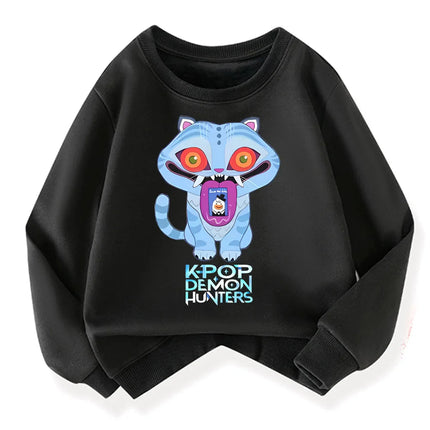 Kpop Demon Hunter Fashion Kids Incredibox Hoodie Warm Sweatshirts Children's Winter Soft Clothing Cartoon Cotton Thick Hoodie