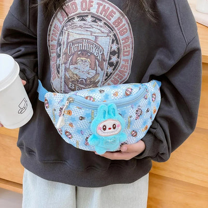 Cute Cartoon Girl Kids Single Shoulder Bag Fashion Casual Crossbody Snack Mobile Phone Small Bag Kawaii Chest Backpack Kid Gift