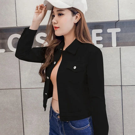 Fashion Denim Women Jacket 2024 Winter New Long Sleeve Women Coat Elegant Casual Overcoat