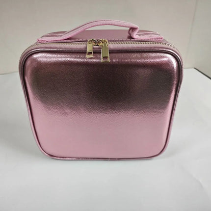 LED Lighted Travel Makeup Bag With Mirror Portable Waterproof Makeup Organizer Cosmetic Case, Birthday Gift For Girls Women