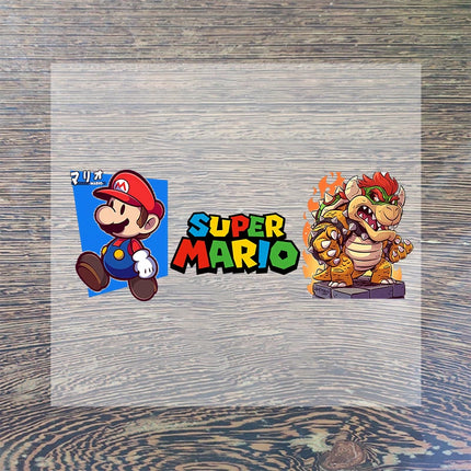 Super Mario Heat Transfer Stickers Cartoon Cute Iron on Patch Decals Clothes Sticker T-shirts Hoodie Clothing Hats DIY Applique