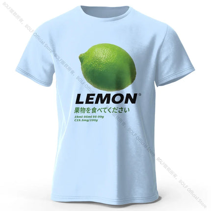 Juicy Lychee Print T-shirt - Fresh & Trendy Summer 100% Cotton Tops for Men Women