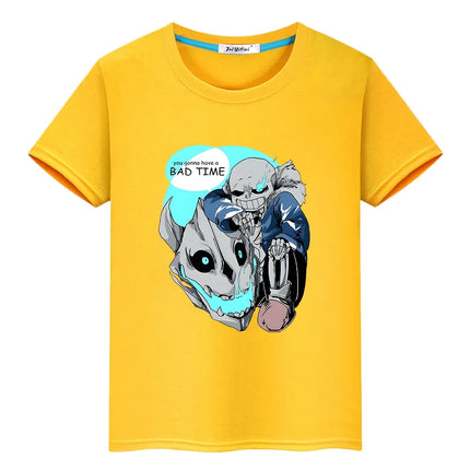 t shirt for kids boy 10years Undertale Game Napstablook Ghost 100%Cotton Tops anime Short tshirt y2k one piece kids clothes girl