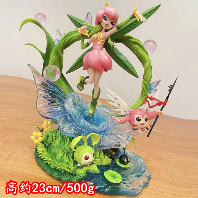 20cm Digimon Figures Lillymon Picklemon Anime Figure Tanemon Nyokimon Figurine Statue Model Collection Room Decoration Desk Toys