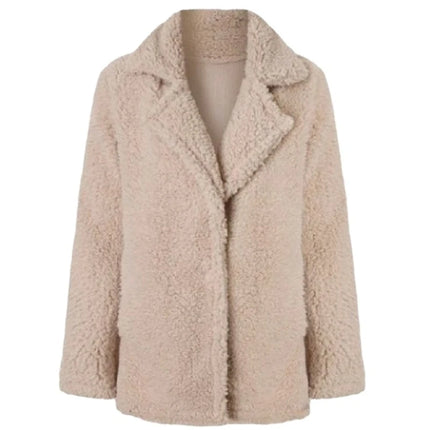 Plus Size Women Winter Warm Coat Jacket Outwear Ladies Cardigan Coat Double Sided Polar Fleece Hooded Coat New Fashion Simple
