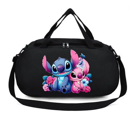 Disney Stitch Luggage Travel Bags for Men Women Cartoon Anime Large Capacity Portable Messenger Bag Bodybuilding Yoga Handbags