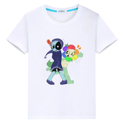 100%Cotton t shirt for kids boy 10year Dandys World print anime Short Tees Cartoon Tops pride tshirt y2k one piece girls clothes
