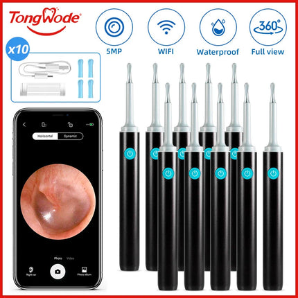 Wireless Visual Ear Endoscope Spoon Safe Silicone Earpick 5MP Camera Ear Wax Remover Luminous Otoscope 3.9mm Ear Cleaning Tools