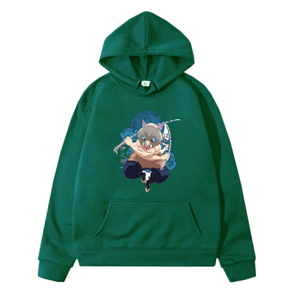 Cartoon Anime Inosuke Hashibira - Kimetsu No Yaiba Hoodie Sweatshirts Casual Children's Clothing for Boys Cut Kids Clothes Girls