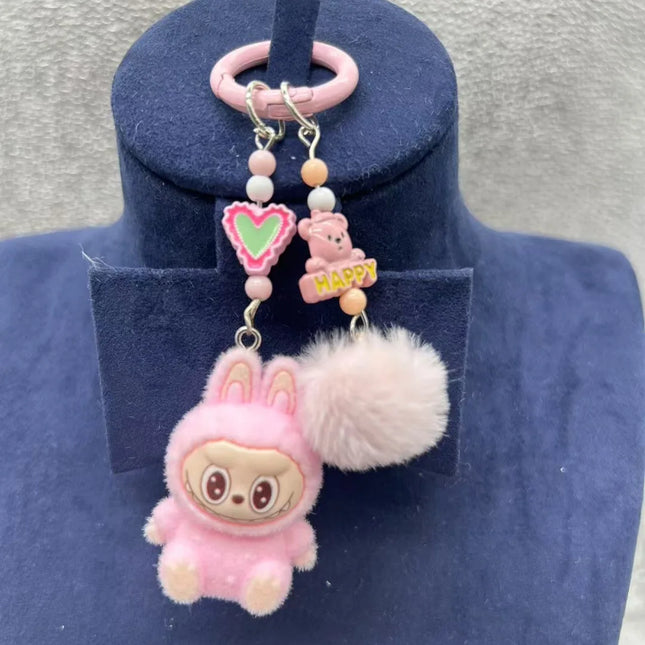 Mini cloth keychain kawaii three-dimensional cartoon creative car phone pendant bag hanging children's day gift