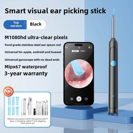 Wireless Visual Silicone Ear Spoon Endoscope Earpick Camera Otoscope Safe Ear Cleaner for Kids & Adults
