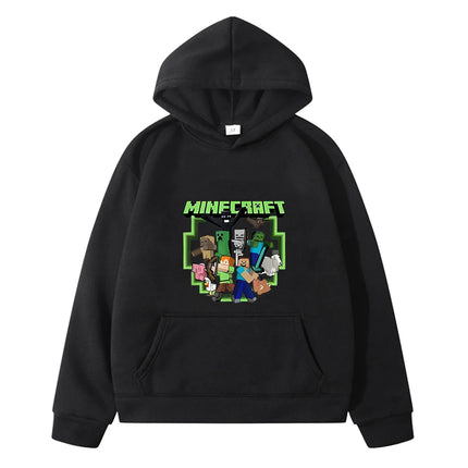 Minecraft print anime hoodie Fleece sweatshirt boy Autumn pullover Kawaii hoodies Cartoon jacket y2k sudadera kids clothes girls