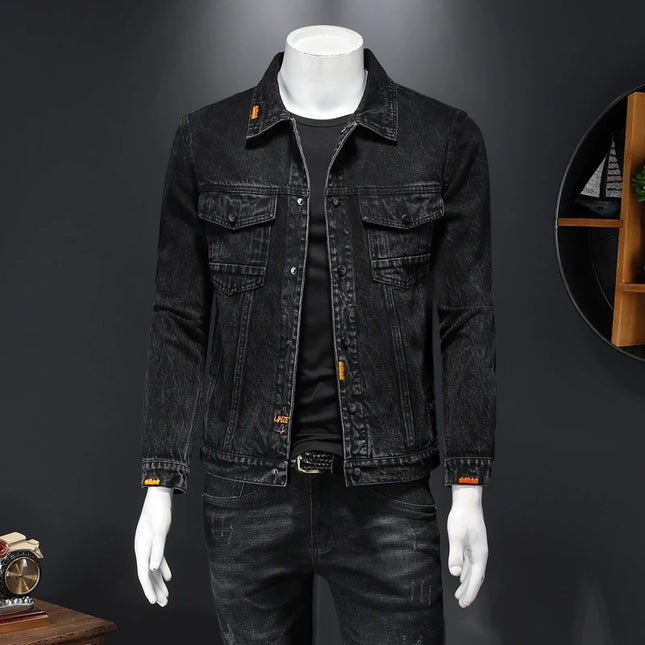 The Main Promotion of New Explosive Top Coat Spring and Autumn New Men's Trend with Popular Solid Color Denim Jacket Clothing