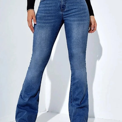 Women's new micro-La jeans high waist stretch comfortable all-match