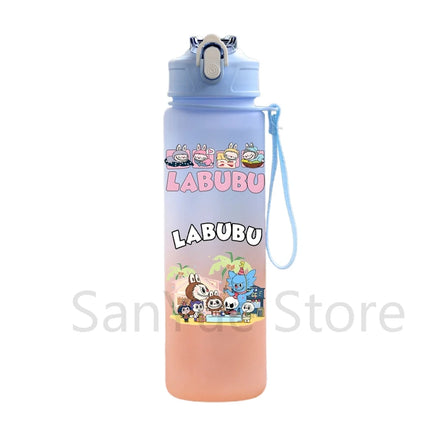 750Ml Cute Cartoon Printed Water Bottle Teenger Student Large Capacity Drinking Portable Outdoor Sport Water Cup Kid Gift