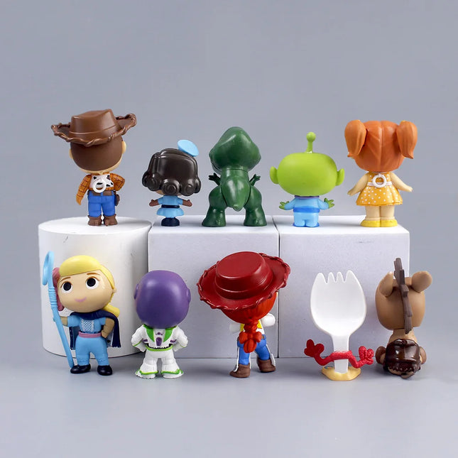 10Pcs Anime Toy Story Action Figure Buzz Lightyear Woody Jessie Alien Kawaii Doll PVC Collectible Model Toys Kid Christmas Gift