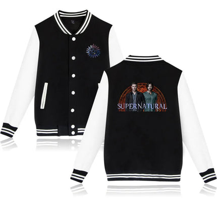 Supernatural Winchester Sam Dean Baseball Jacket Men Women Jacket Harajuku Baseball Jacket Boys Girls Sweatshirts Jackets