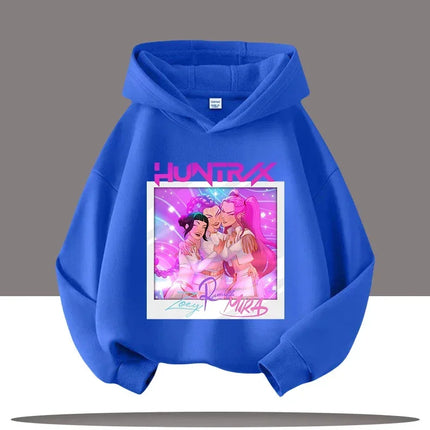 KPop Demon Hunters Hoodies Baby Girl Boy Clothes Fashion Casual Hooded Sweatshirts K-Pop Demon Hunters Pullover Kids Outfits Gif