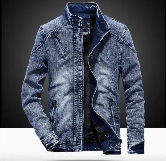 Men's Vintage Denim Jacket ,Gray, Blue Cotton Coat Men, Spring and Autumn New Male TopsOvercoat Man Outerwear