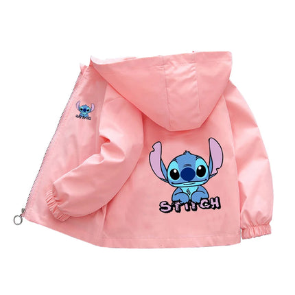 Kids labubu Clothes Autumn Baby Boys Girls Jacket Fashion Cartoon Stitch Print Outerwear for Kids Clothes Children Summer Coat