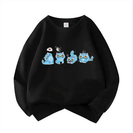 Crew Neck Kid Hoodie Movie Unisex Hoodies Manga Kids Kpop Demon Hunters Children's Sweatshirt Cute Tiger Hoody for Boys Girls