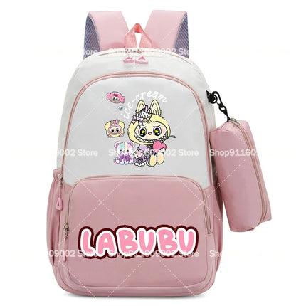 Large Capacity Backpacks Pencil Bag Cartoon Printed Animals Schoolbag Boys Girls Book Stationery Storage Bags Gift