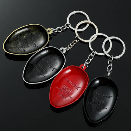 Marvel Spiderman Keychain Y2k Anime Avengers Alloy Spider Mask Keyrings Boys Men's Pendant Key Chain Jewelry Accessories Gift