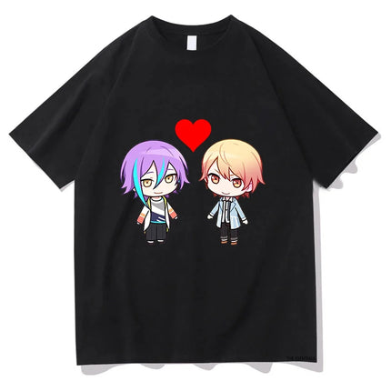 Cartoon Ruikasa Cotton T Shirts Kawaii Anime Women Men T-Shirt Funny Manga Clothes Unisex High Quality Tees Vintage Graphic Tops