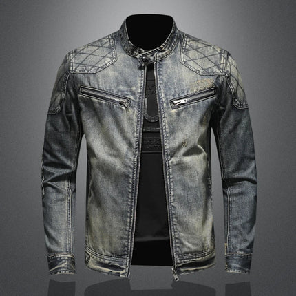 2024 New Men's High Quality Fashion with Handsome Retro Trend Leisure Spring and Autumn Good Zipper Denim Jacket  None   M-6XL