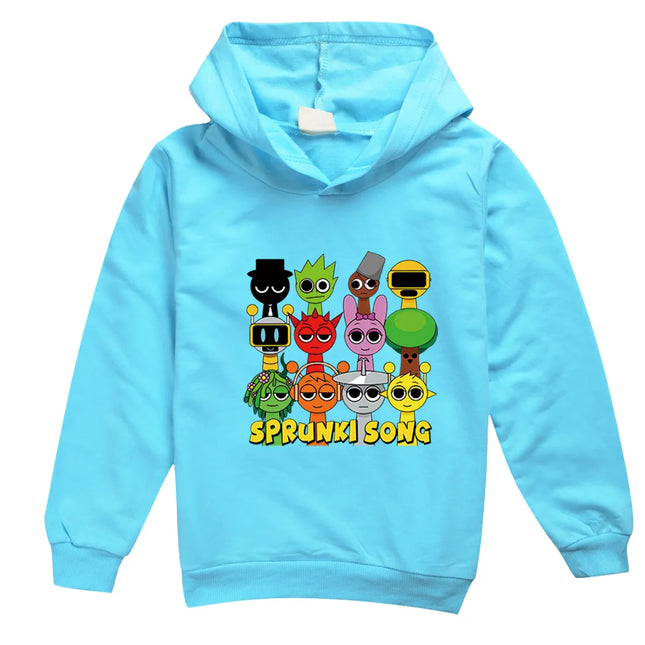 Sprunk Incredibox  Hoodie for Kids, Hoody Sweatshirts for Teen Boys Cartoon Coats for Girls Casual Outerwear for Baby Game Hot