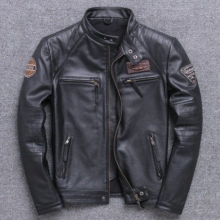 Sheepskin 100% Real Coat Men Autumn Winter Clothes Men's Leather Jacket 2023 Streetwear Moto Bliker Genuine Leathers 680