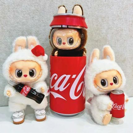 POP MART Original Quality Goods Labubu Blind Box Coca Cola Series Labubu Pendant Doll Monster Keychain Birthday Christmas Gift