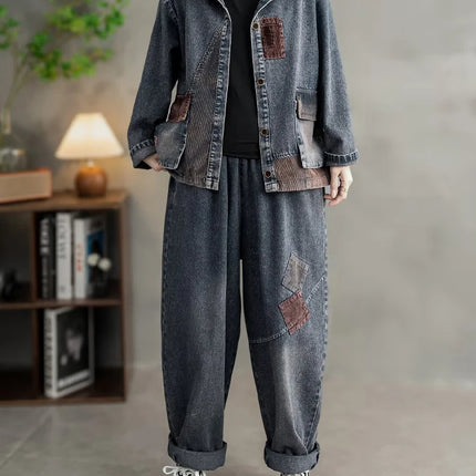 Max LuLu 2025 Spring Clothes Womens Fashion Denim Hooded Jackets Loose Vintage Coats Ladies Casual Classic Patchwork Outerwear