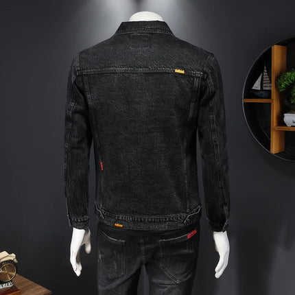 The Main Promotion of New Explosive Top Coat Spring and Autumn New Men's Trend with Popular Solid Color Denim Jacket Clothing