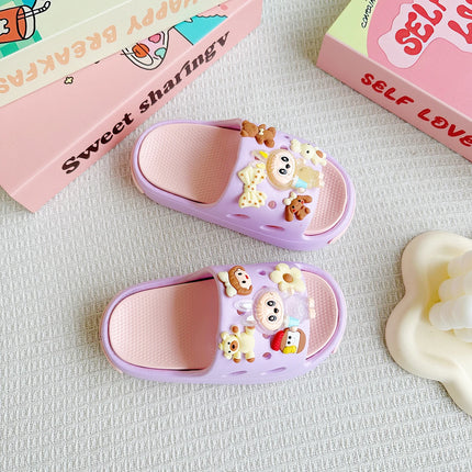 New Popular Cartoon Bear Versatile Eva Slippers for Boys and Girls, Fashionable Double Soft-Soled Non-Slip Sandals 831