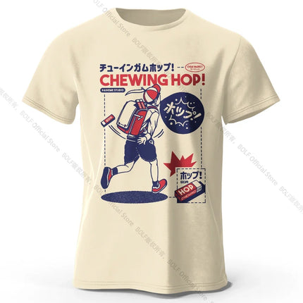 Japanese Snacks Hand-drawn Print T-shirt - Kawaii Food Illustration Design for Men Women Soft Cotton Top
