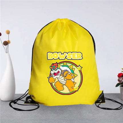 Super Mario Drawstring Bag for Men Women Anime Cartoon Portable Shopping Bags Fashion Simple Handbag Fitness Yoga Storage Pouch