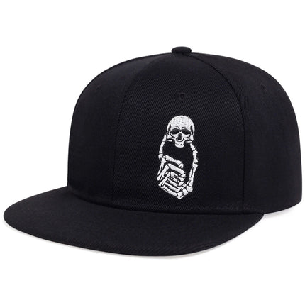 Unisex Skeleton Fingers Embroidery Hip-hop Hats Spring Autumn Outdoor Adjustable Casual Baseball Caps Sunscreen Hat
