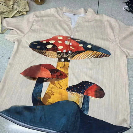 2024 Cross-border Foreign Trade Hawaiian Art Printing Gorgeous Red-crowned Crane Series 3D Digital Printing Casual Loose Short-s
