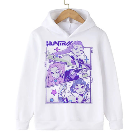 Halloween KPop Demon Hunters Hoodies Children Clothes Kid Girl Boy Cartoon Sweatshirt Hoody Baby Casual Top Streetwear