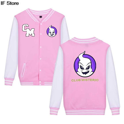 2025 CLUB MISTERIO Men's Women's Baseball Jacket – Popular Spanish Podcast Edition Hip Hop Streetwear Spring Trendy Men Jackets