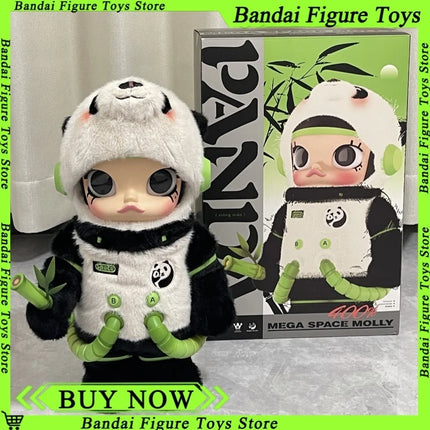 Original Mega Space Molly 400% Panda Anime Figure Fashion Cute Doll Action Figurine Home Collection Decoration Kid Birthday Gift