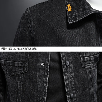 The Main Promotion of New Explosive Top Coat Spring and Autumn New Men's Trend with Popular Solid Color Denim Jacket Clothing
