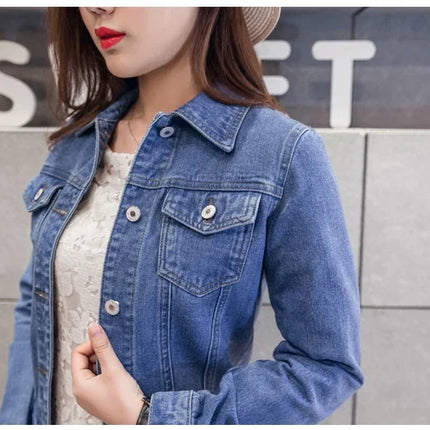 Fashion Denim Women Jacket 2024 Winter New Long Sleeve Women Coat Elegant Casual Overcoat