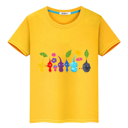 Pikmin Summer Cute 100%Cotton T-shirt cartoons Short Print anime Tees pride tshirt Tops y2k Tshirt kid Day gift boy girl clothes