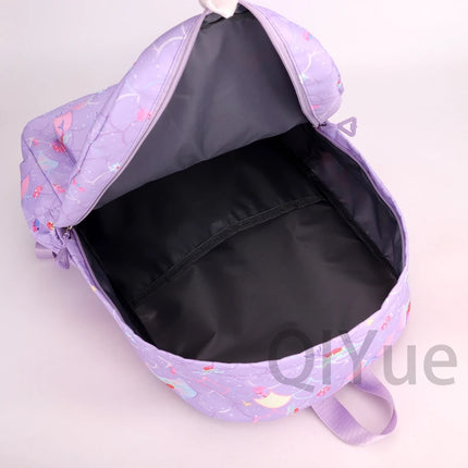 3Pcs/set Backpack for Girl School Teen Student Knapsack Women Rucksack with Lunch Bags Pencil Bag Fish Scale Style Bags